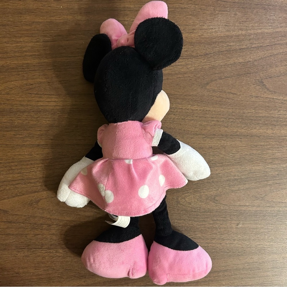 Disney Plush Minnie Mouse Pink Polka Dot Dress 18” - Picture 4 of 5